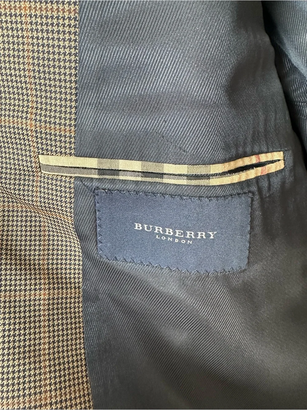 Burberry London‎ Men's Kensington Wool Sport Coat Blazer Brown Tan Size 44L